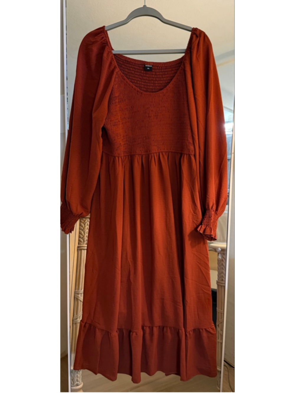 NEW Plus Size Maxi Dress Long Sleeve Square Neck Dress Casual 3X - Picture 3 of 6